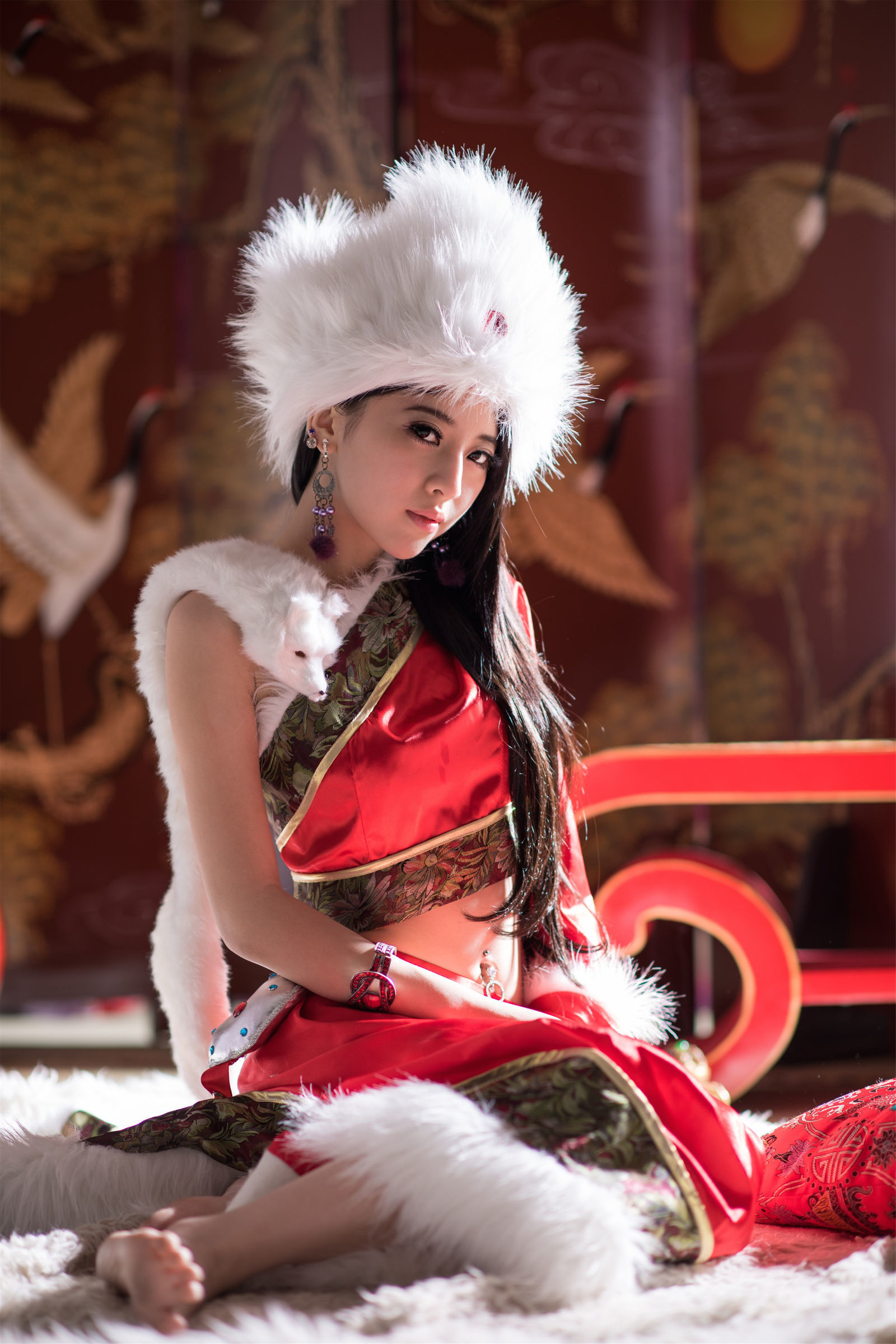 [台湾美女] 宅男女神张楚曼-中国风圣诞节琴二棚（46P）