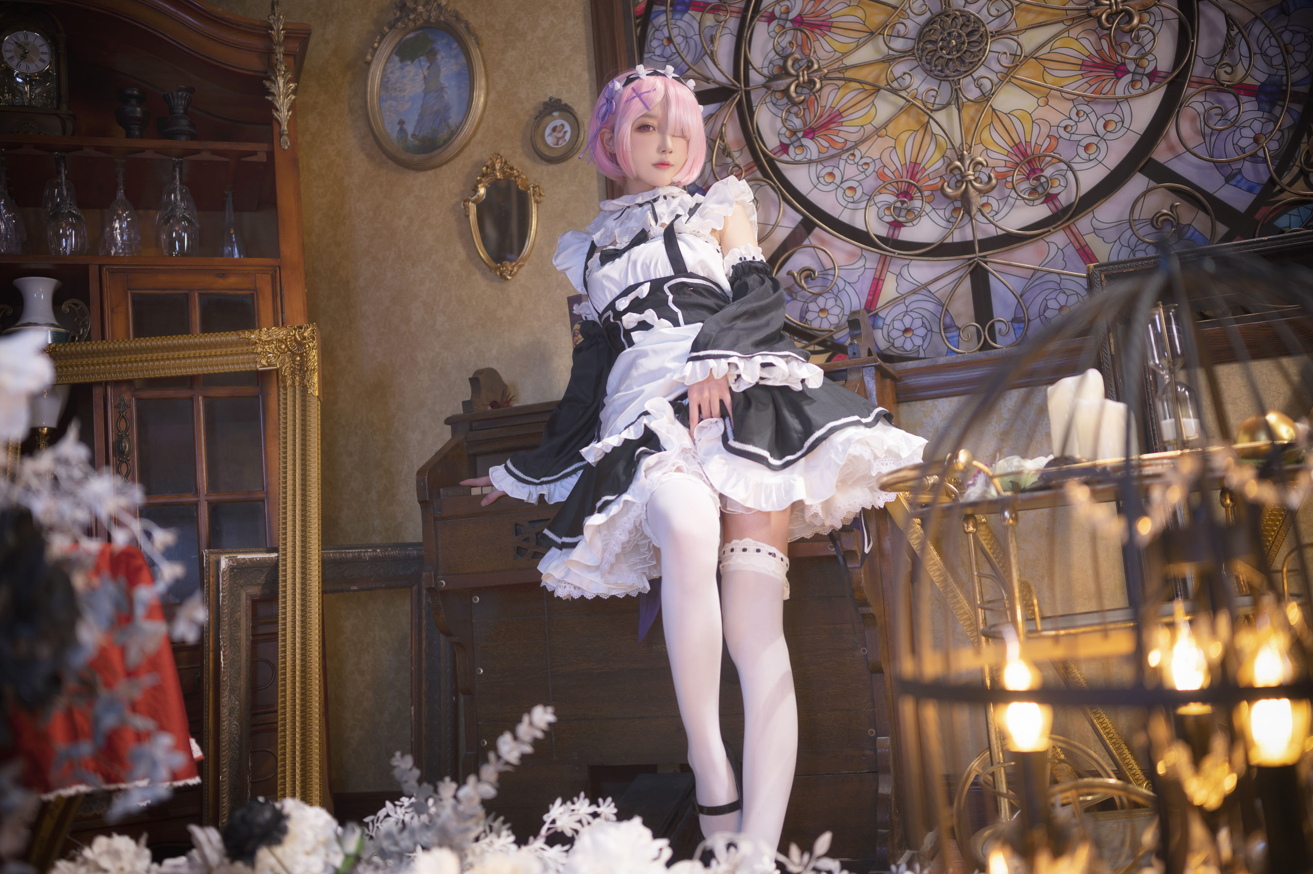 [福利COS] 动漫博主阿包也是兔娘 - 拉姆女仆（22P）