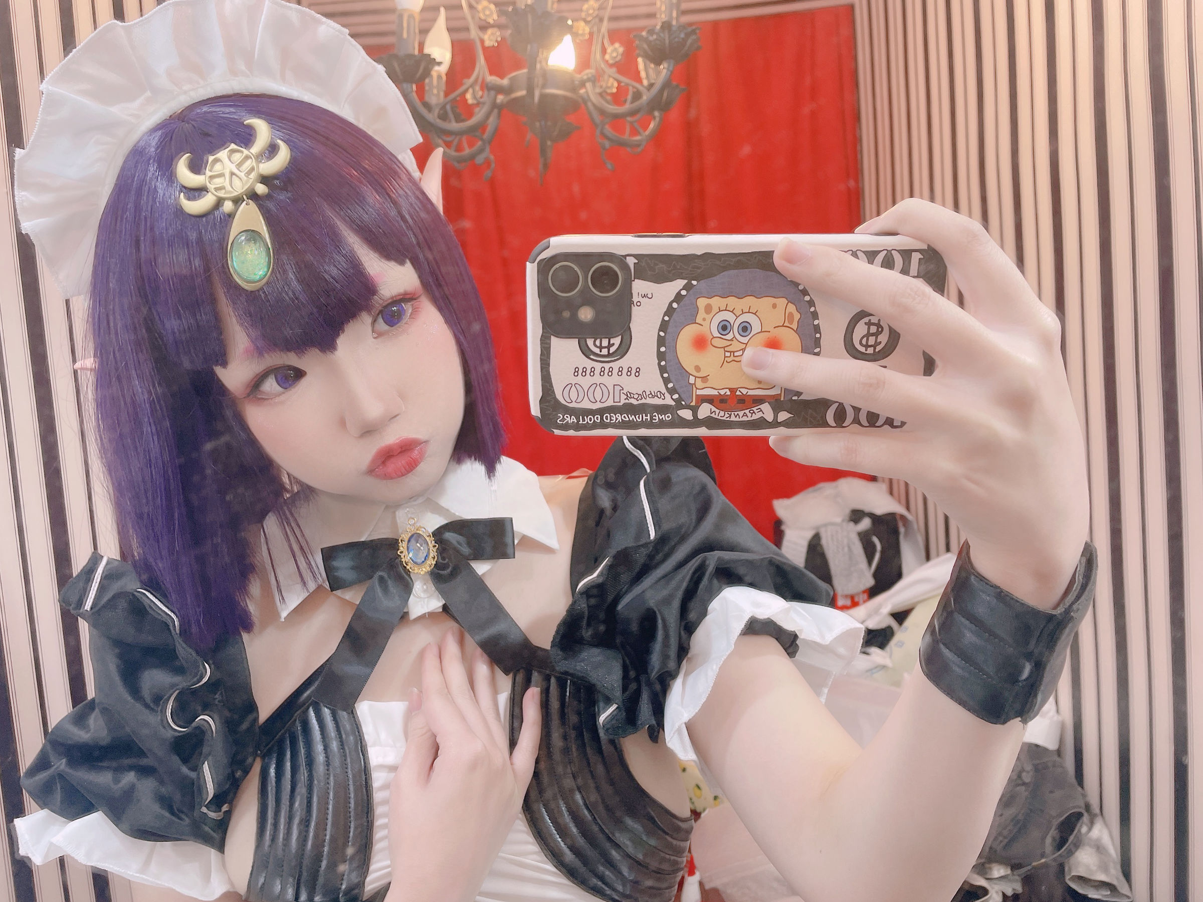 [福利COS] 动漫博主雪晴Astra - 酒吞童子 女仆（62P）