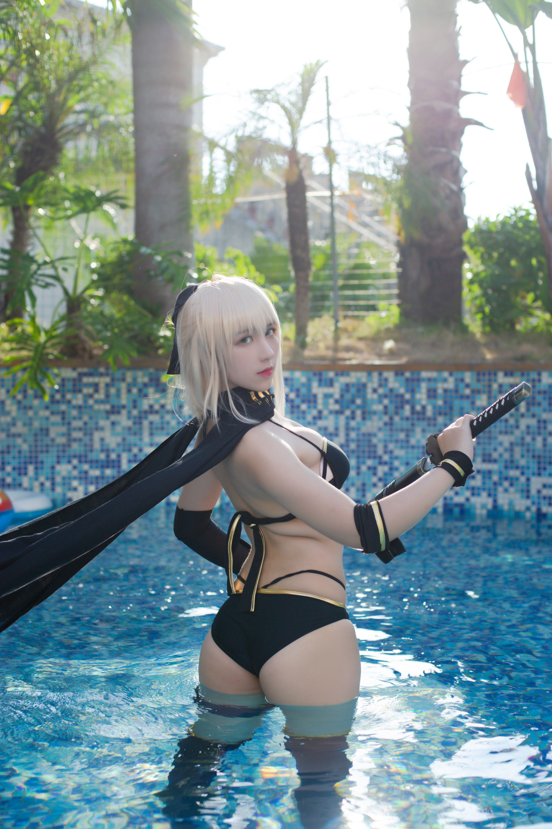 [福利COS] 动漫博主九曲Jean - 冲田泳装（19P）