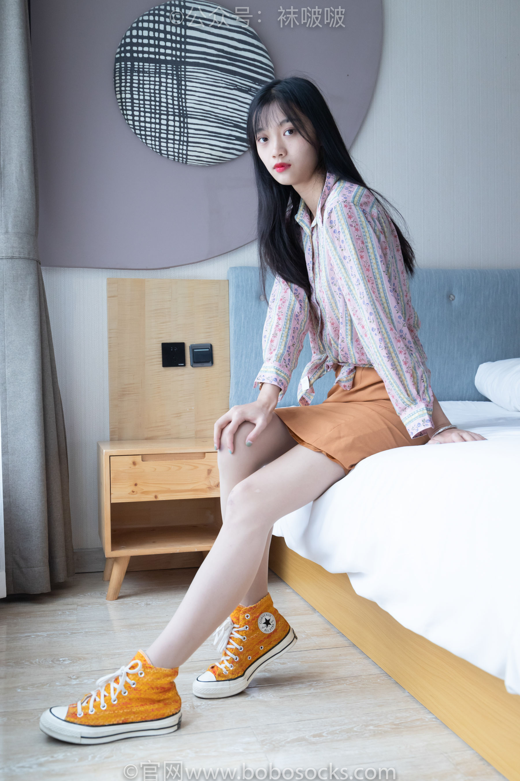 BoBoSocks袜啵啵 No.008 涵涵-帆布鞋、白色短棉袜、肉丝（138P）