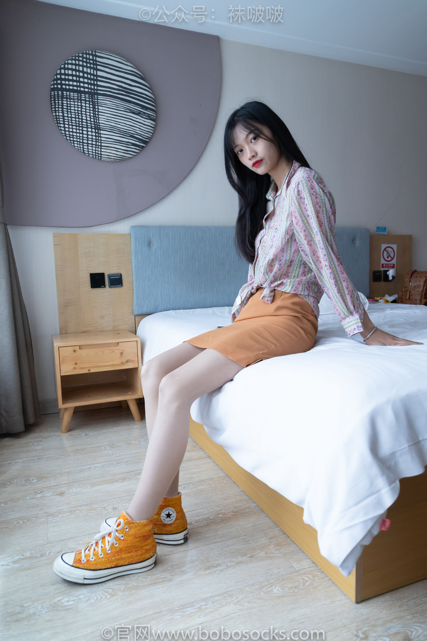 BoBoSocks袜啵啵 No.008 涵涵-帆布鞋、白色短棉袜、肉丝（138P）