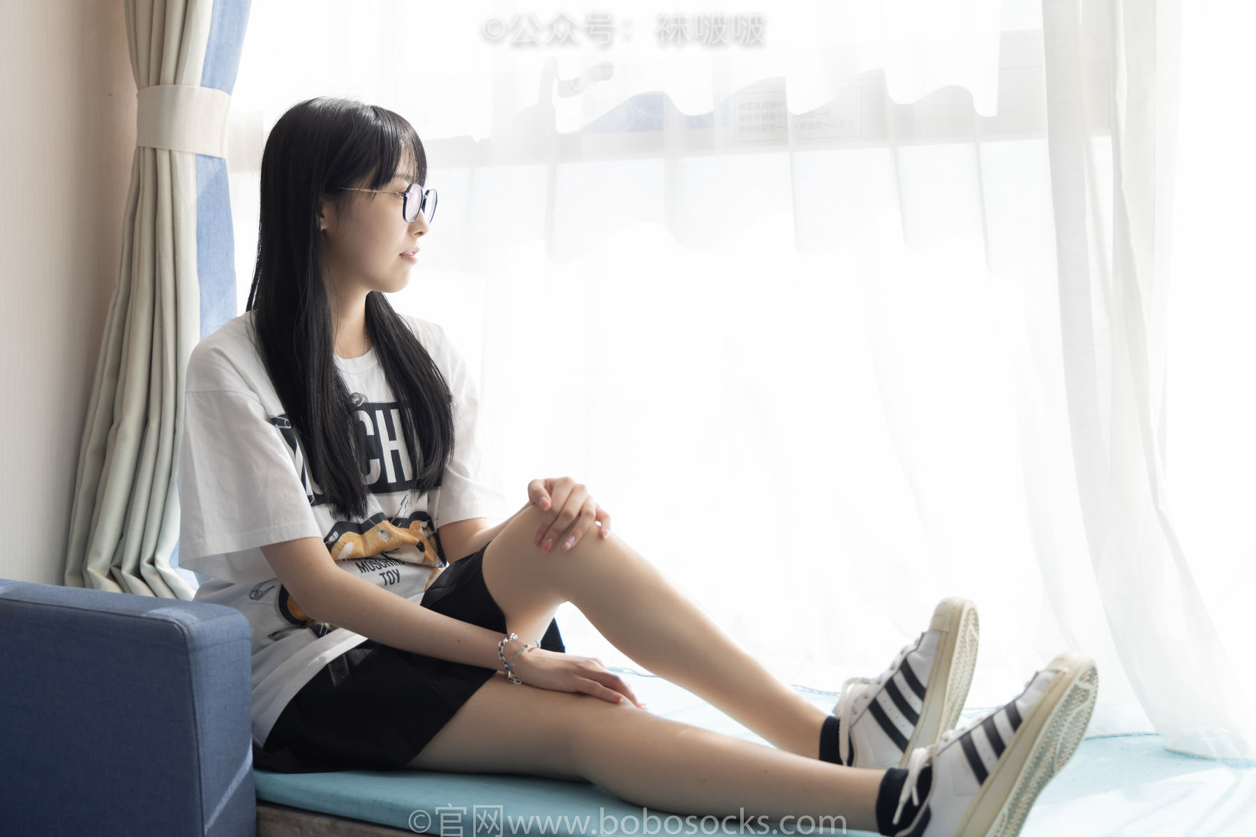 BoBoSocks袜啵啵 No.033 稚予-贝壳头、天鹅绒黑袜、天鹅绒白袜（154P）