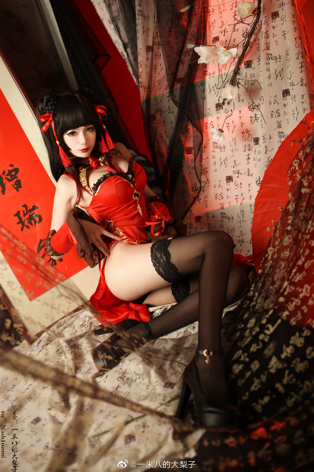 [福利COS] 一米八的大梨子 - 时崎狂三新春旗袍（12P）