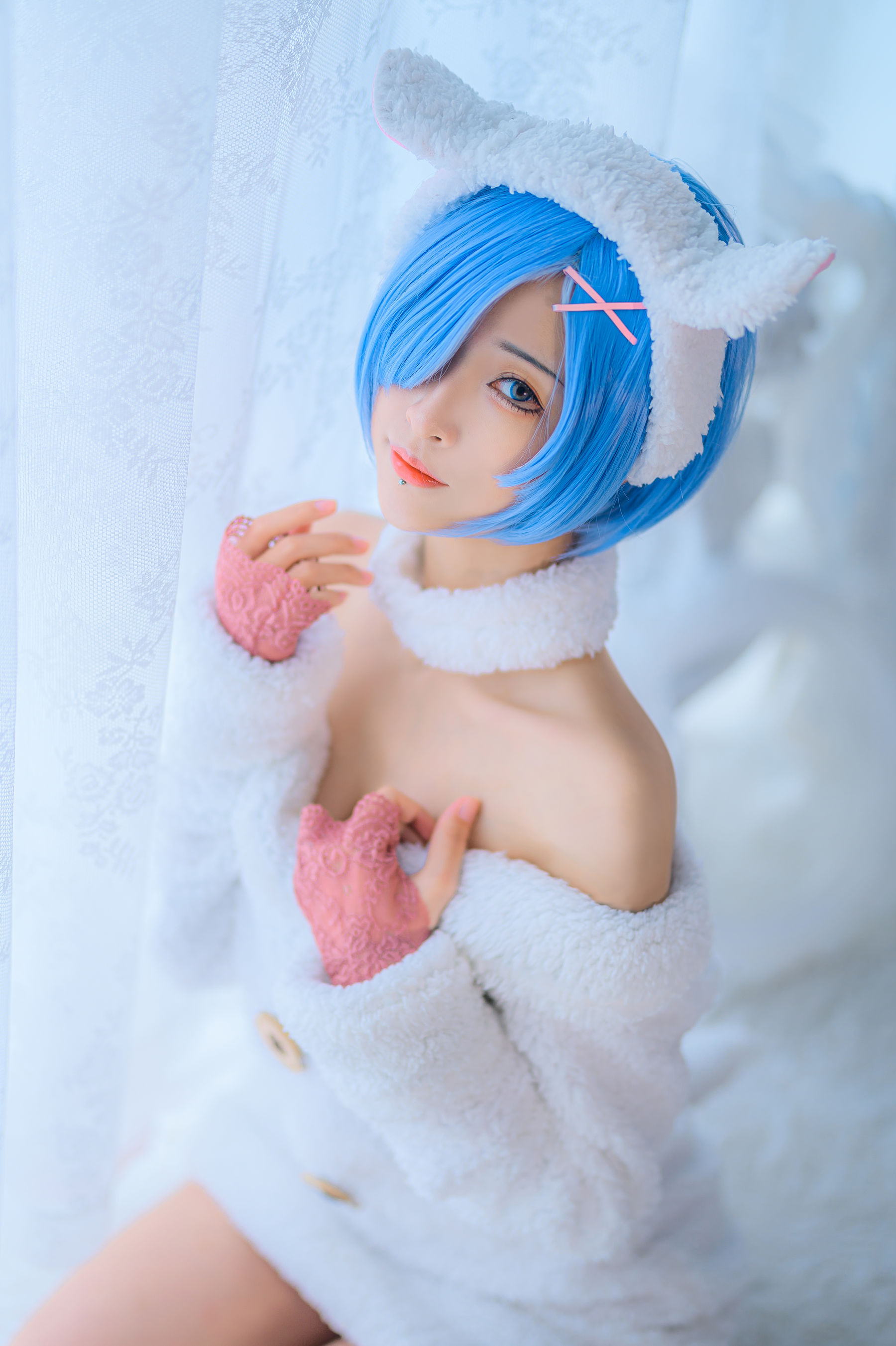 [福利COS] 妹抖青写真 - 蕾姆绵羊（10P）