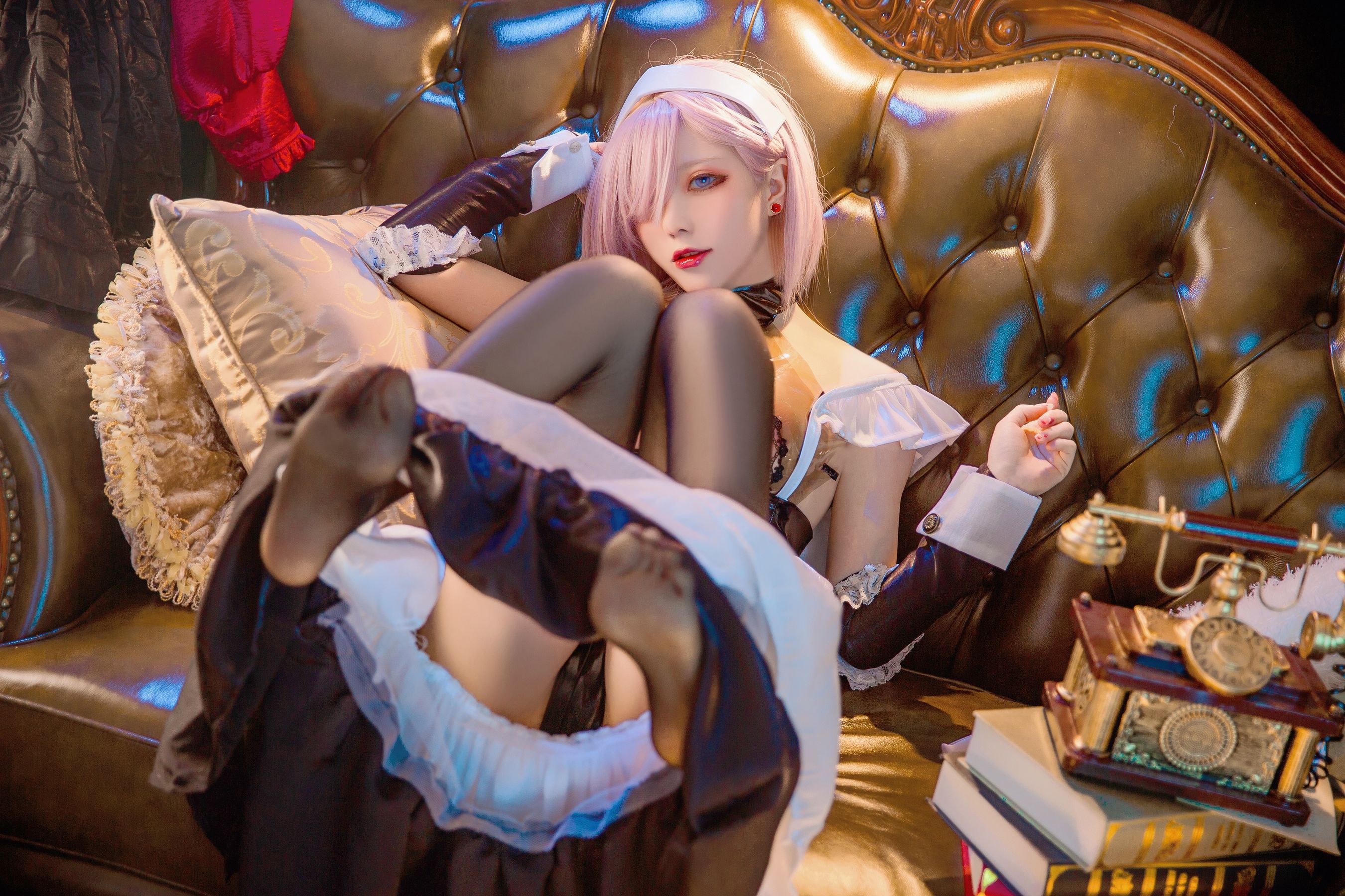 [网红COSER写真] 起司块wii写真 - 宫本武藏 女仆（51P）