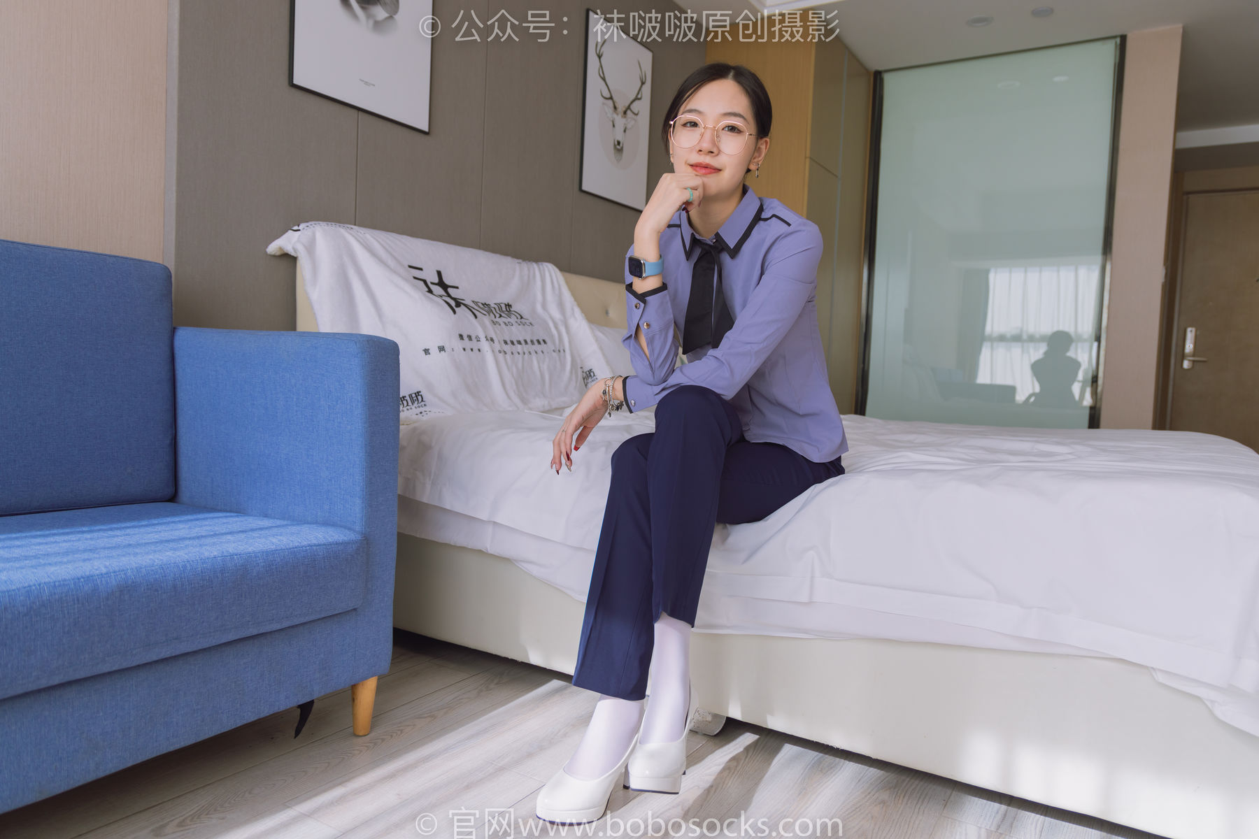 BoBoSocks袜啵啵 No.178 小甜豆-高跟鞋、厚白丝、ol风裤里丝（138P）