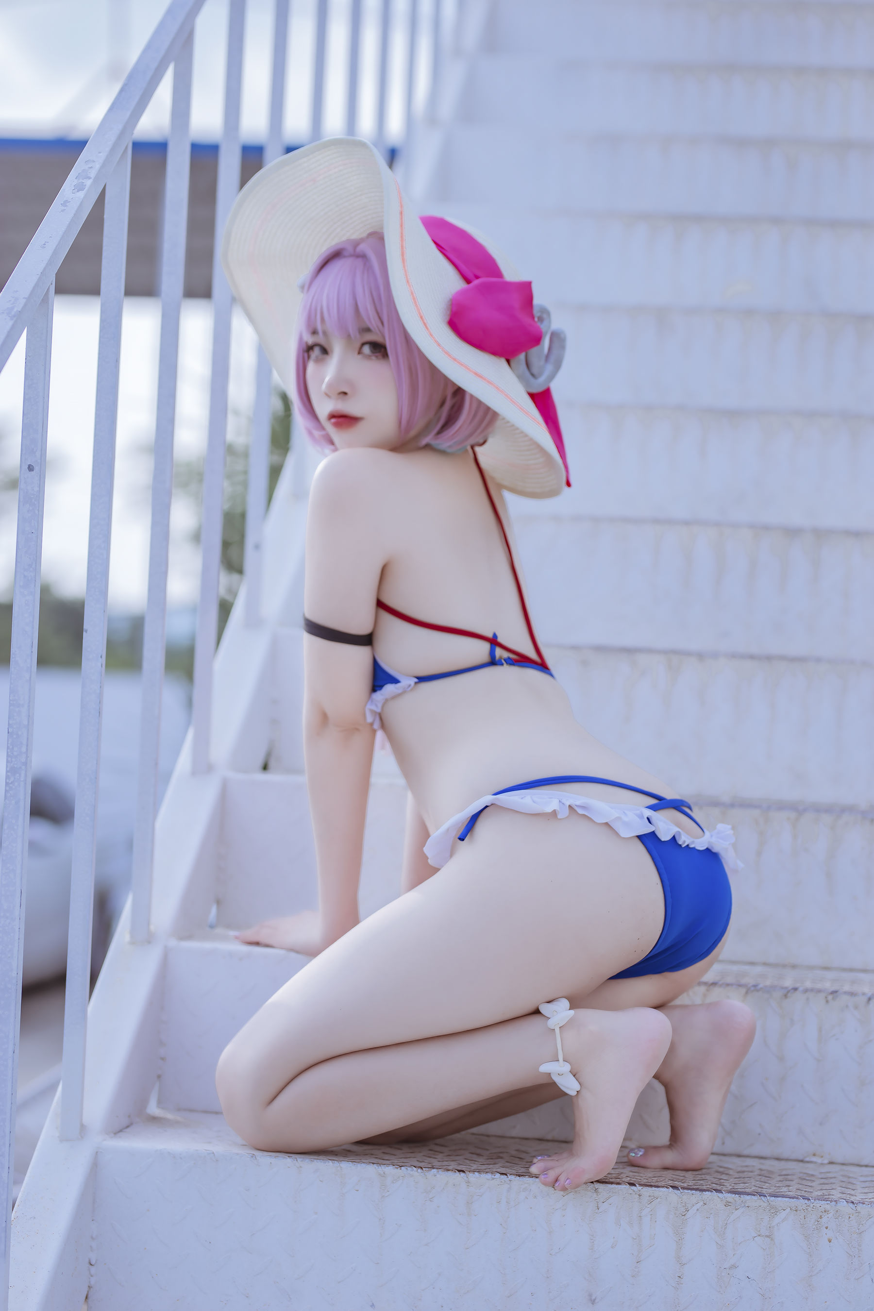 [福利COS] 人气Coser二佐Nisa - 碧蓝 塔尔图泳装（23P）