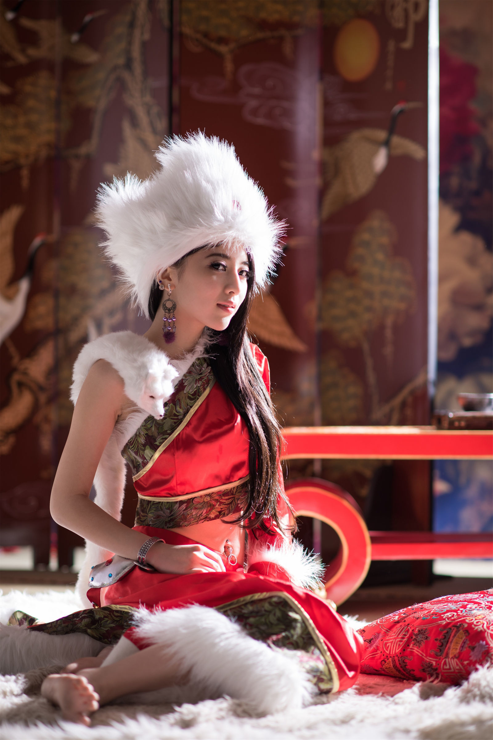 [台湾美女] 宅男女神张楚曼-中国风圣诞节琴二棚（46P）