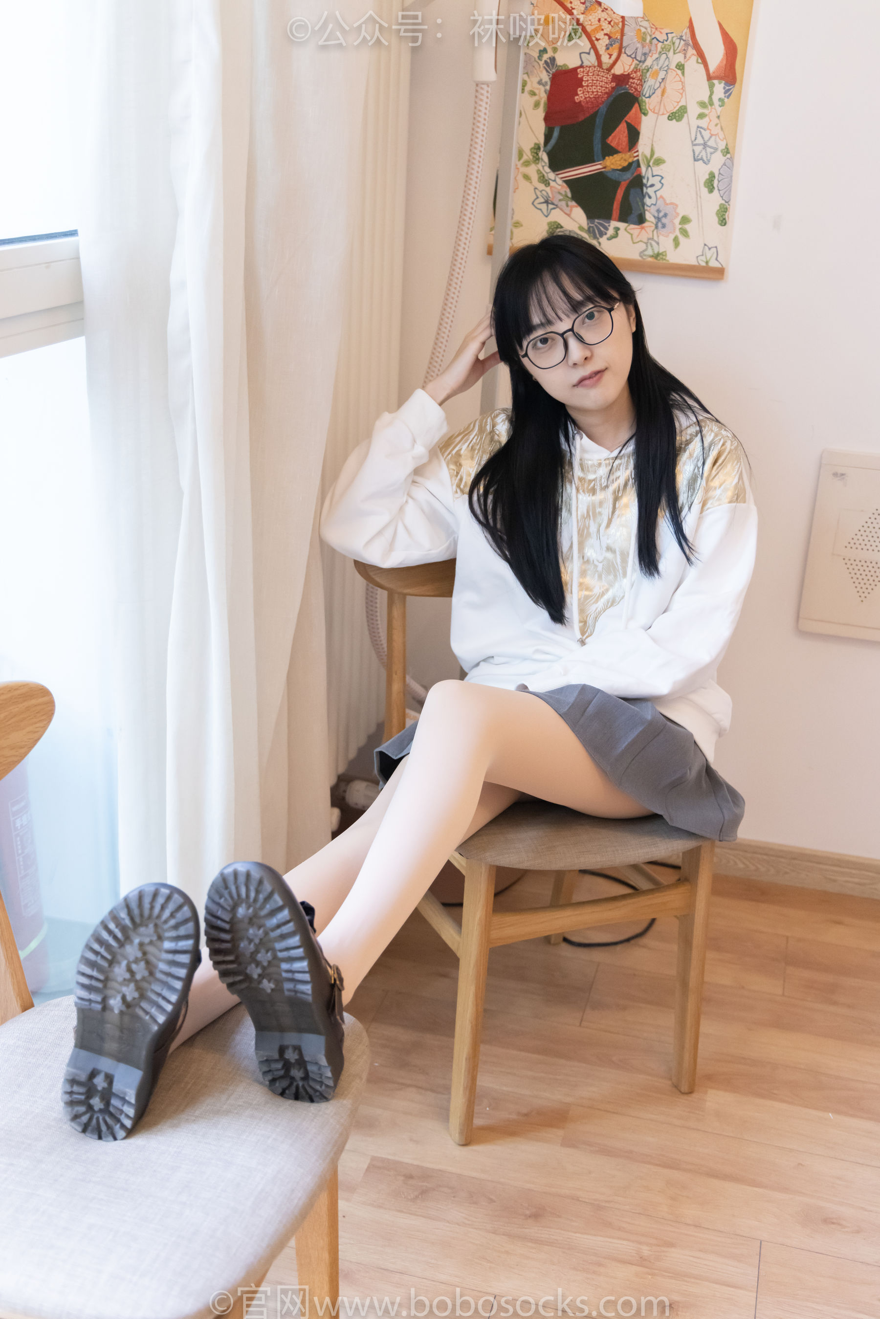 BoBoSocks袜啵啵 No.047 稚予-皮鞋、厚肉丝（131P）