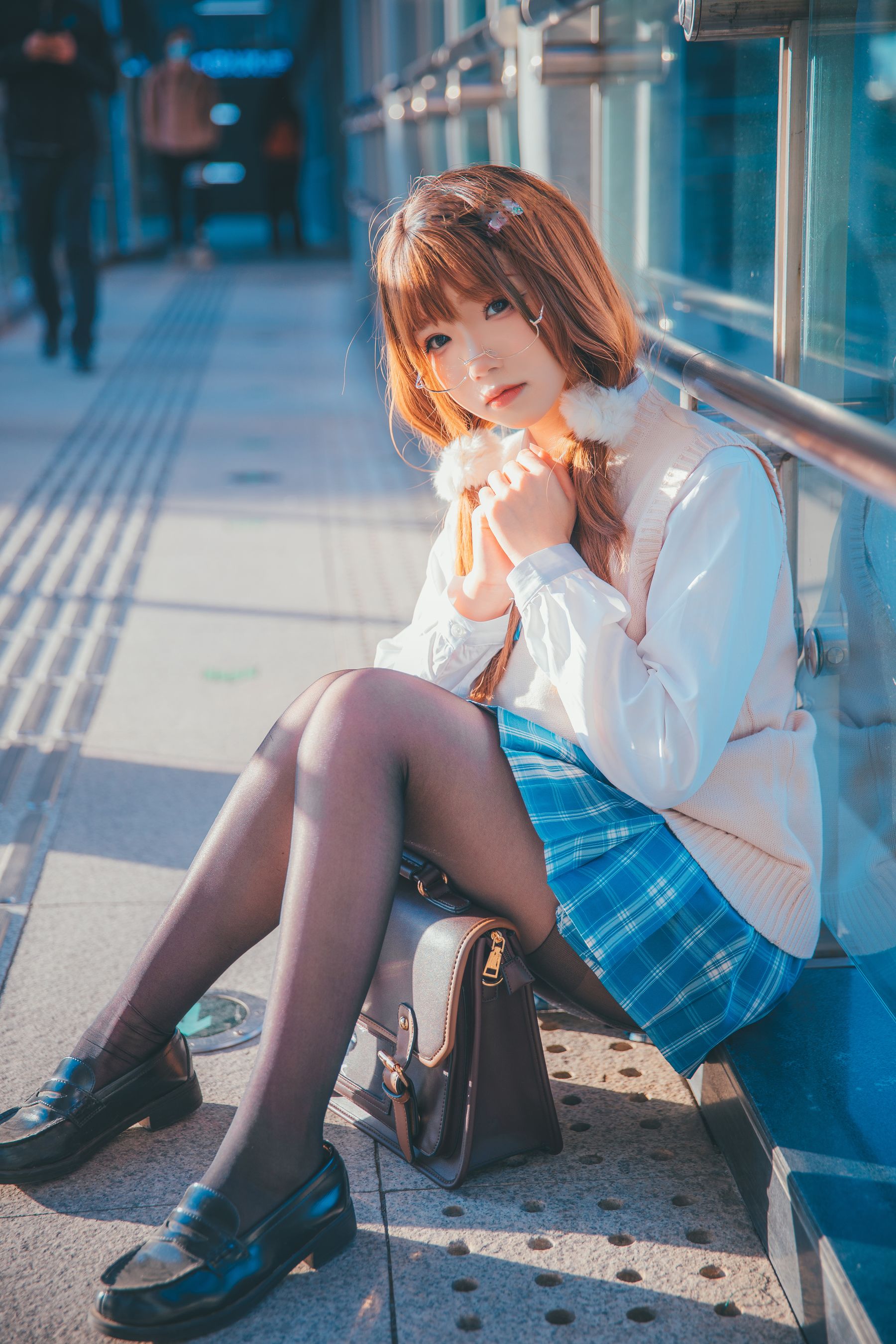 [福利COS] 动漫博主雪晴Astra - JK夕阳（25P）