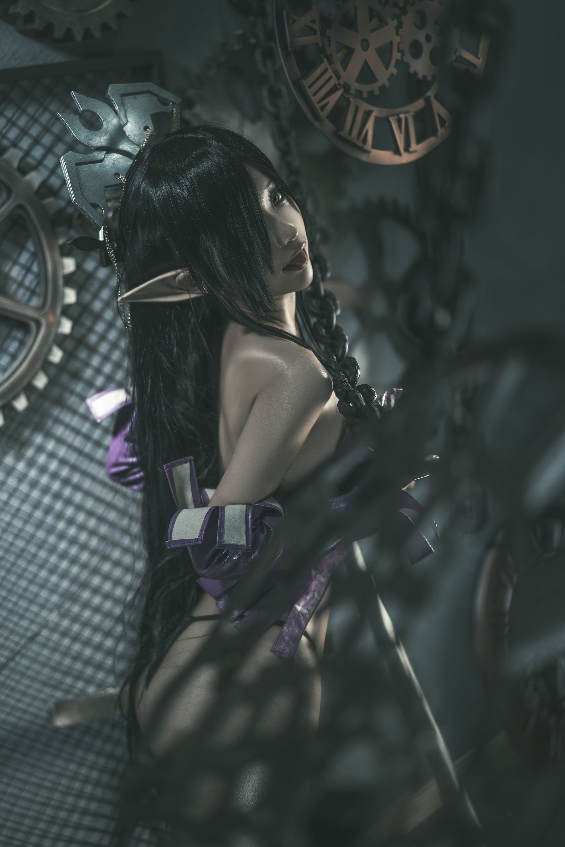 [网红COSER写真] 动漫博主蠢沫沫 - 黑兽女王 原设（35P）