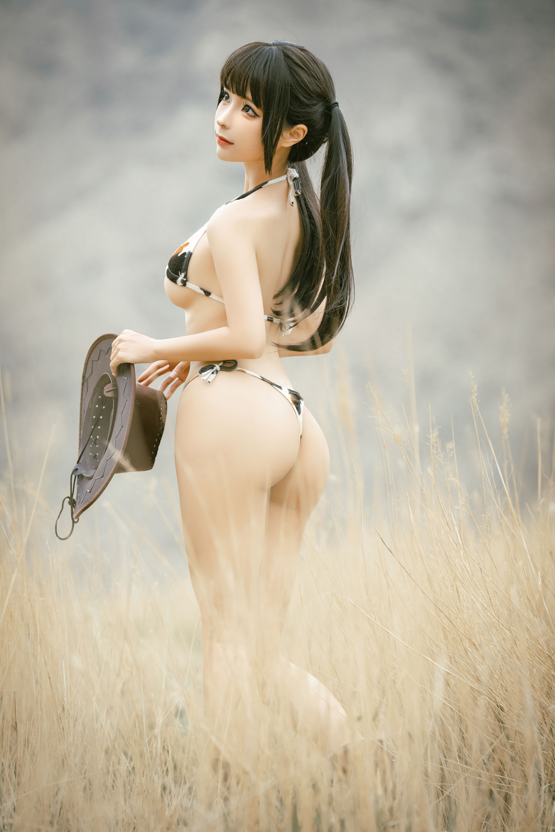 动漫博主蠢沫沫 - 比基尼牛仔（16P）