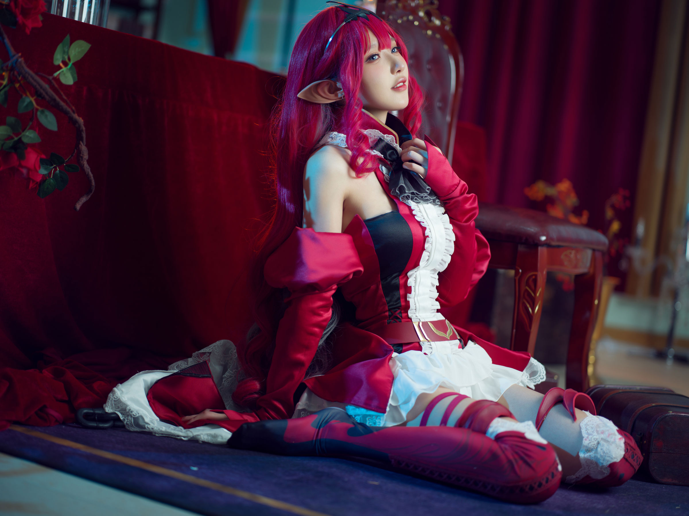 [福利COS] 动漫博主阿包也是兔娘 - FATE妖精骑士崔斯坦（34P）