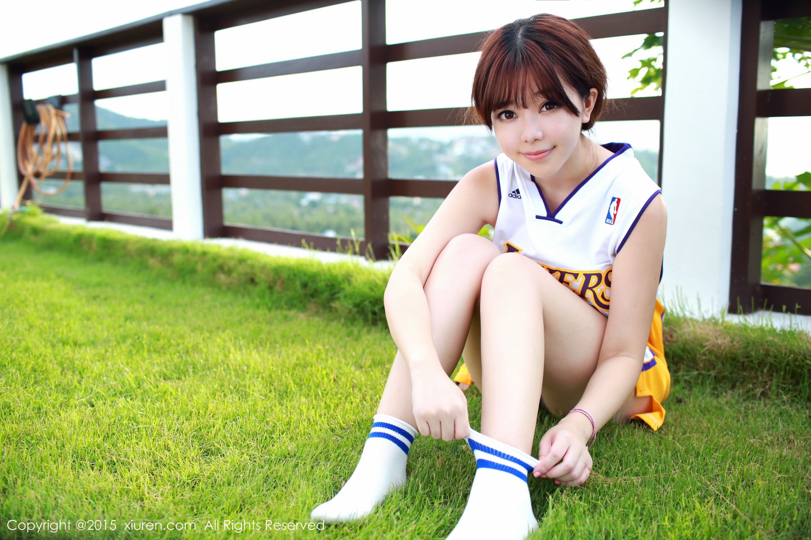 刘飞儿Faye《科比篮球服+布条内衣》 [秀人网XiuRen] No.452（62P）