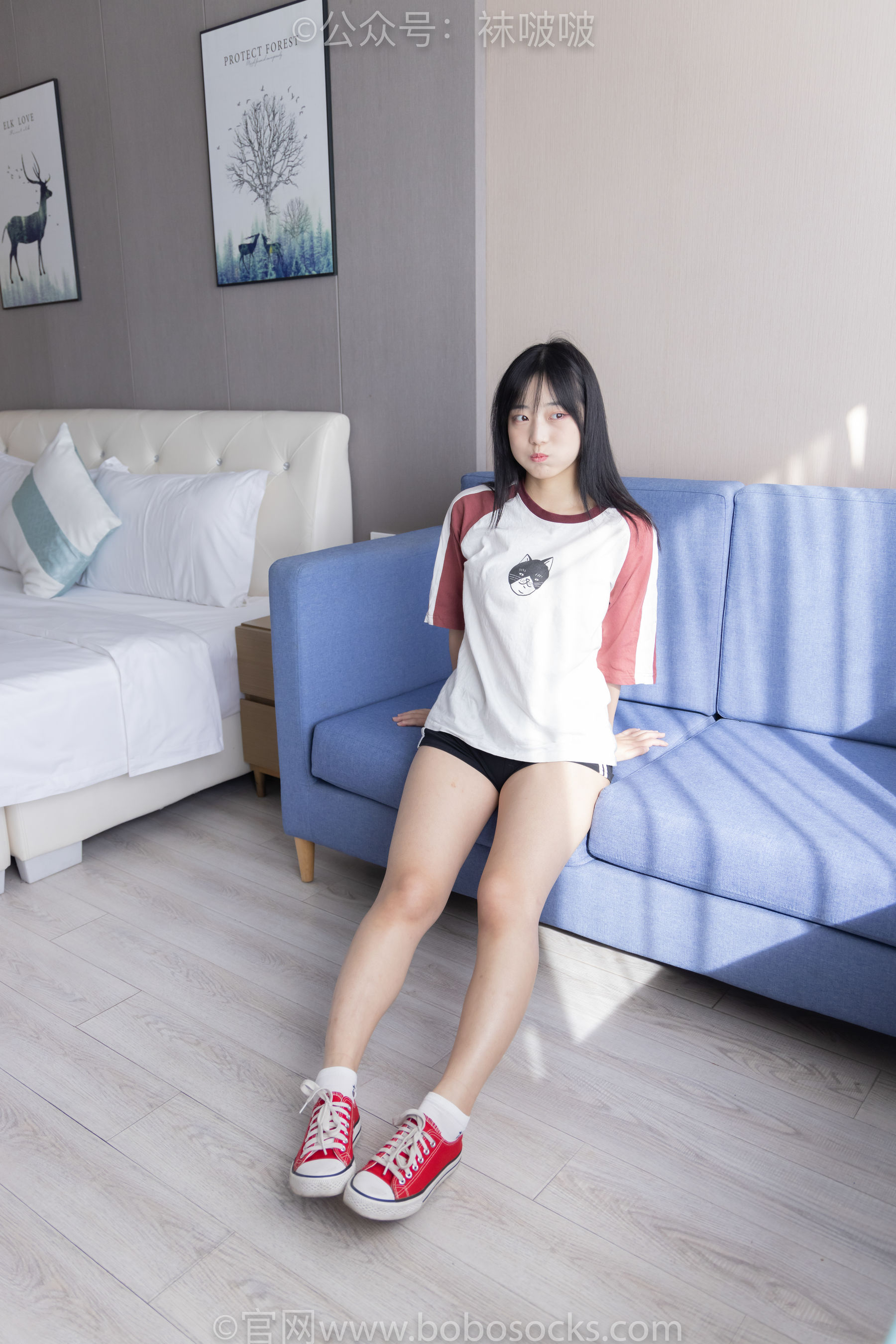 BoBoSocks袜啵啵 No.036 菠萝-帆布鞋、白棉袜、裸足（135P）