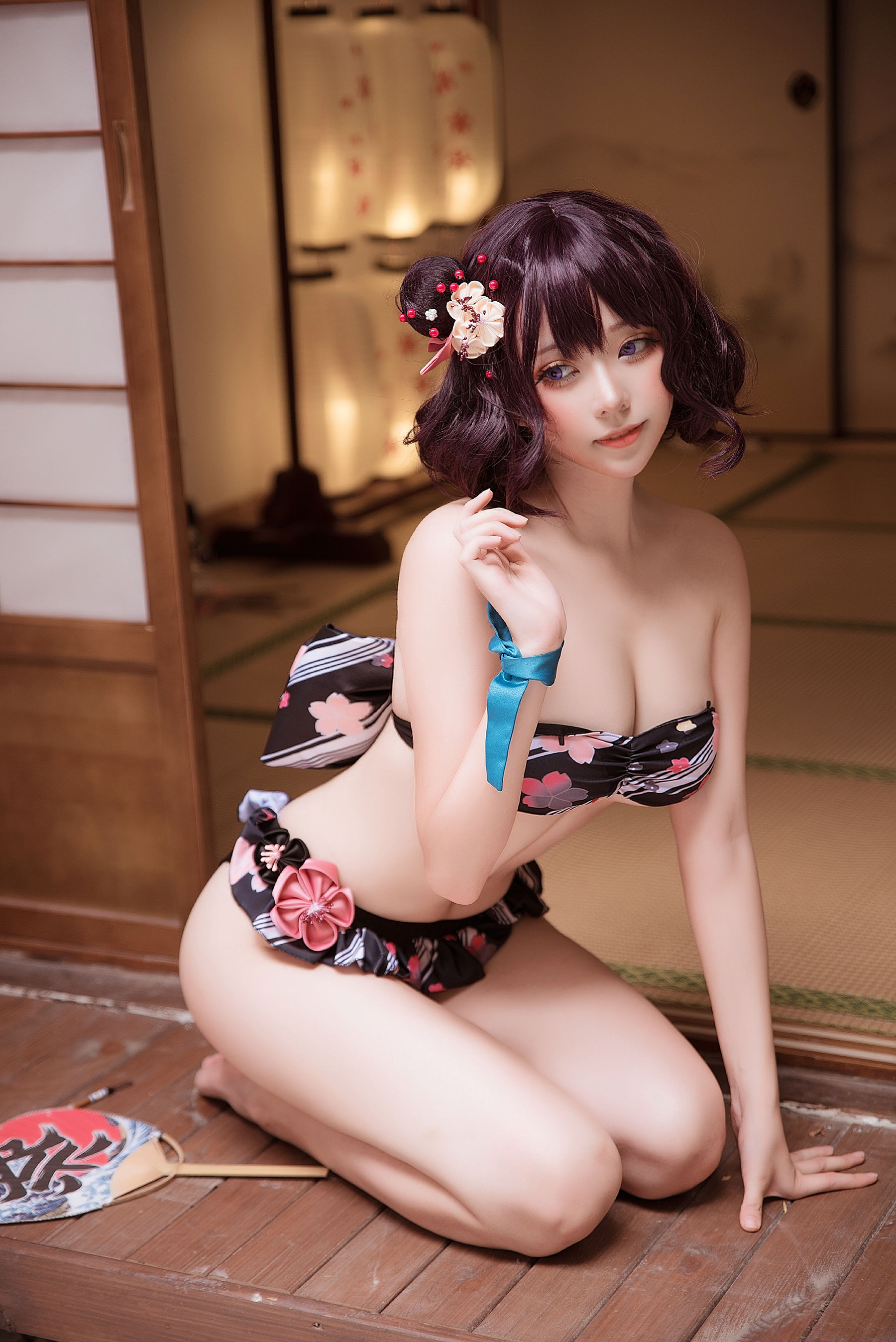 萌妹菌烨tako 葛饰北斋 水着（9P）-爱变色