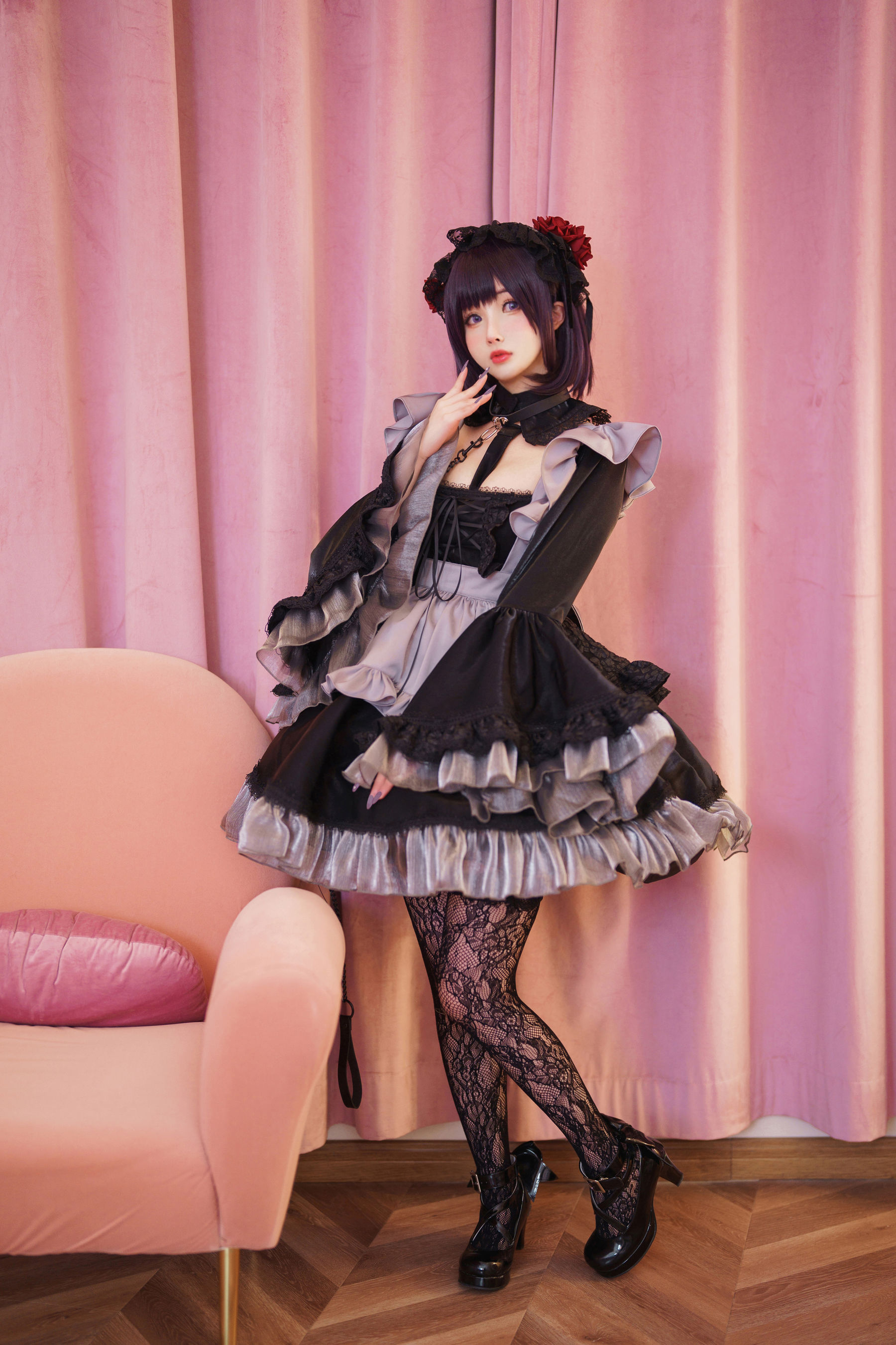 [福利COS] COS福利rioko凉凉子(肉扣热热子) - 黑江雫 耻辱俱乐部 小雫（40P）