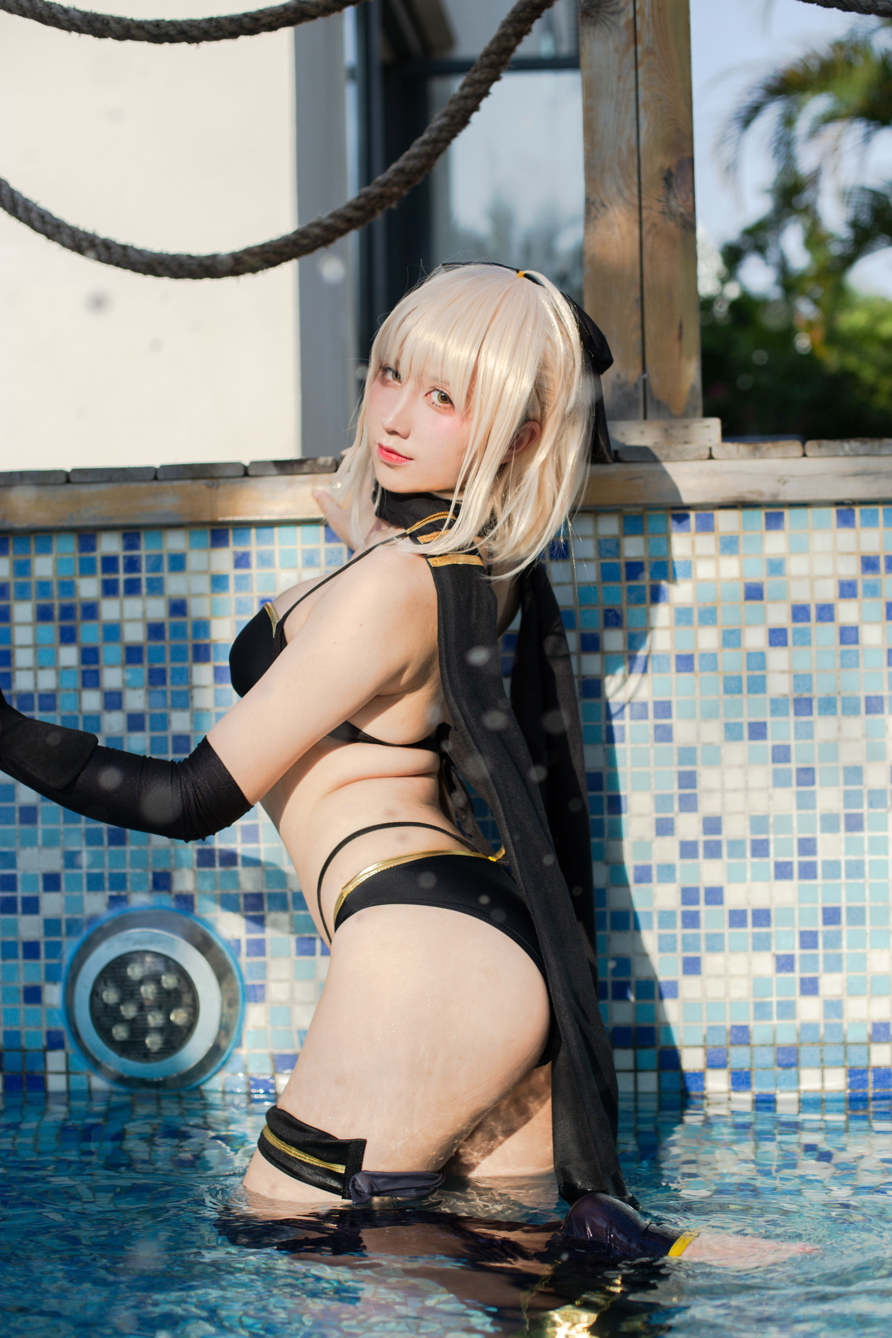 [福利COS] 动漫博主九曲Jean - 冲田泳装（19P）