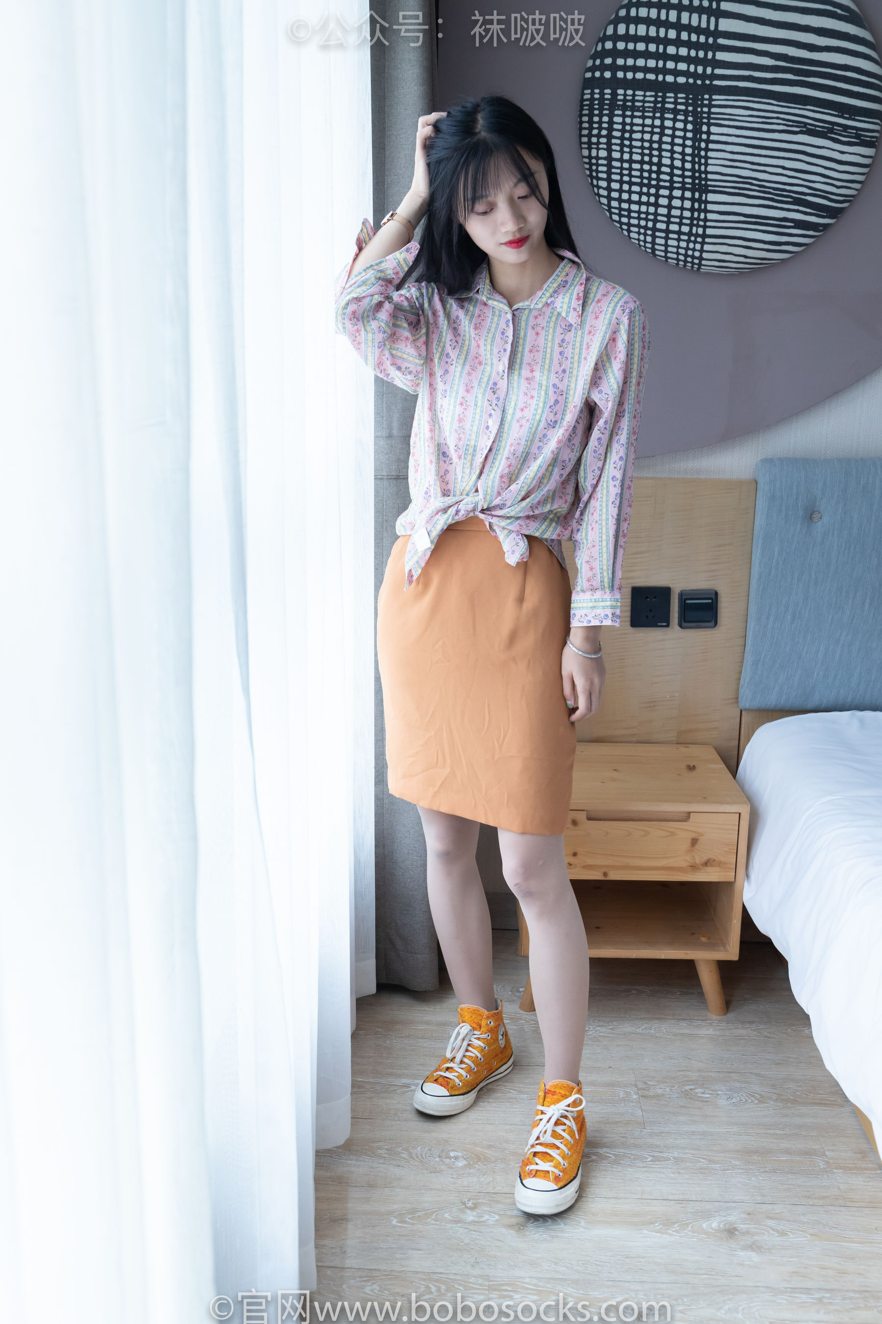 BoBoSocks袜啵啵 No.008 涵涵-帆布鞋、白色短棉袜、肉丝（138P）