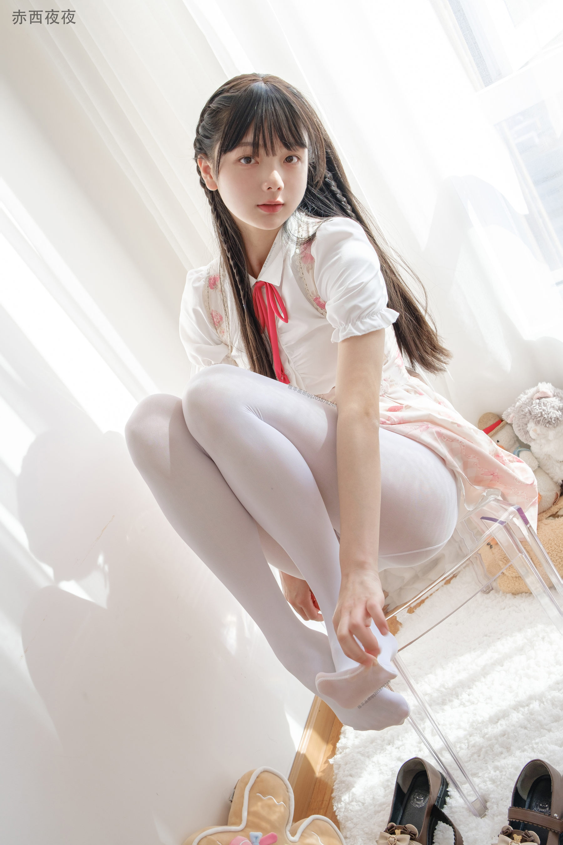 柴系小乖(稚乖画册) - 夜夜 白丝JK（81P）