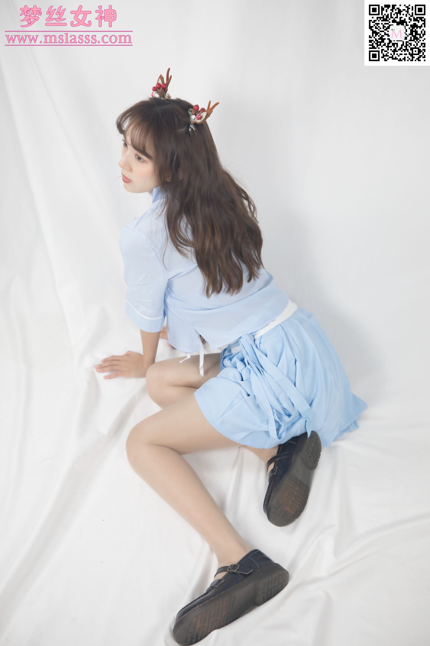 [梦丝女神MSLASS]  玥玥 蓝色古装仙女颜值（73P）