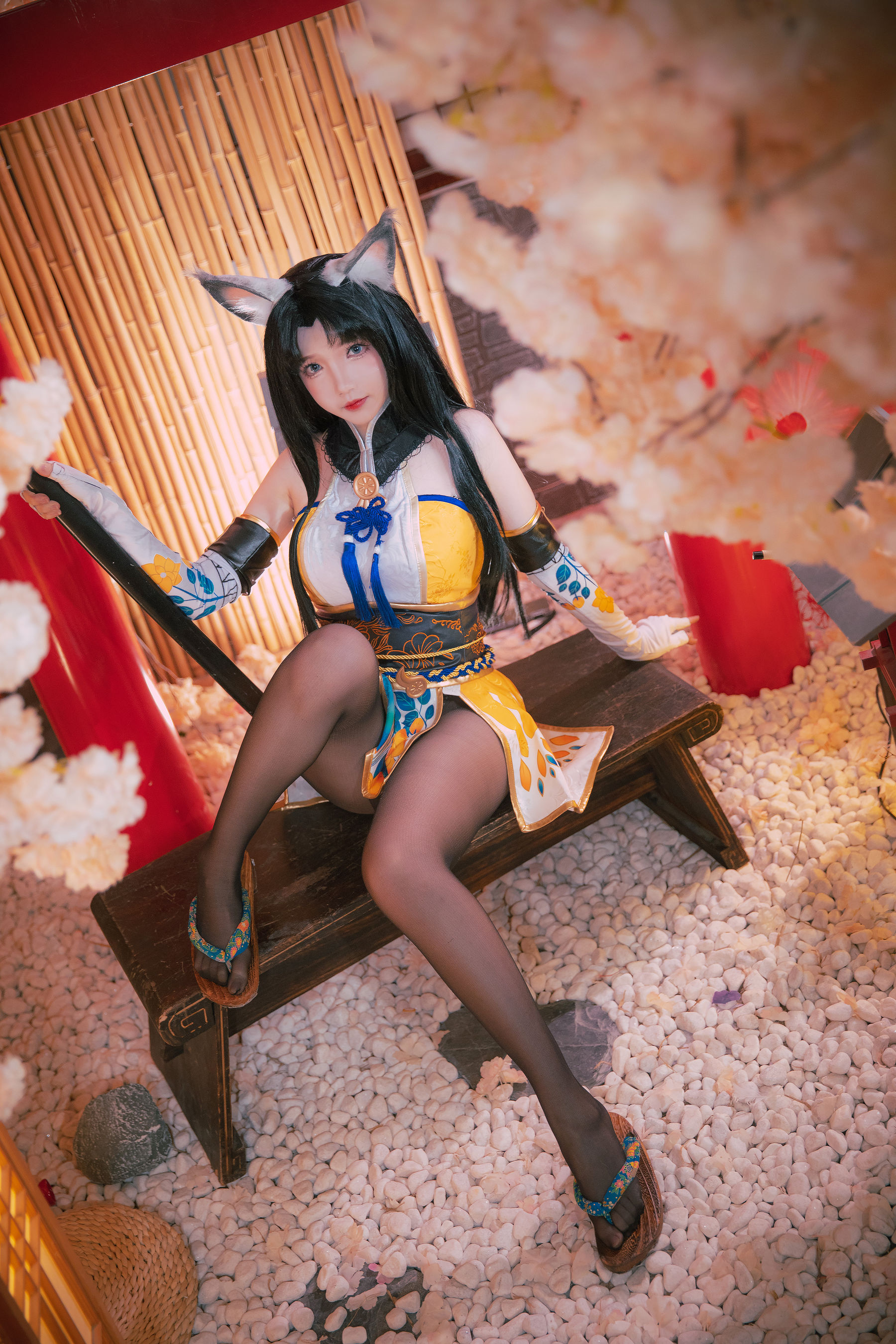 [福利COS] 动漫博主雪晴Astra - 永劫无间 黑丝胡桃（12P）