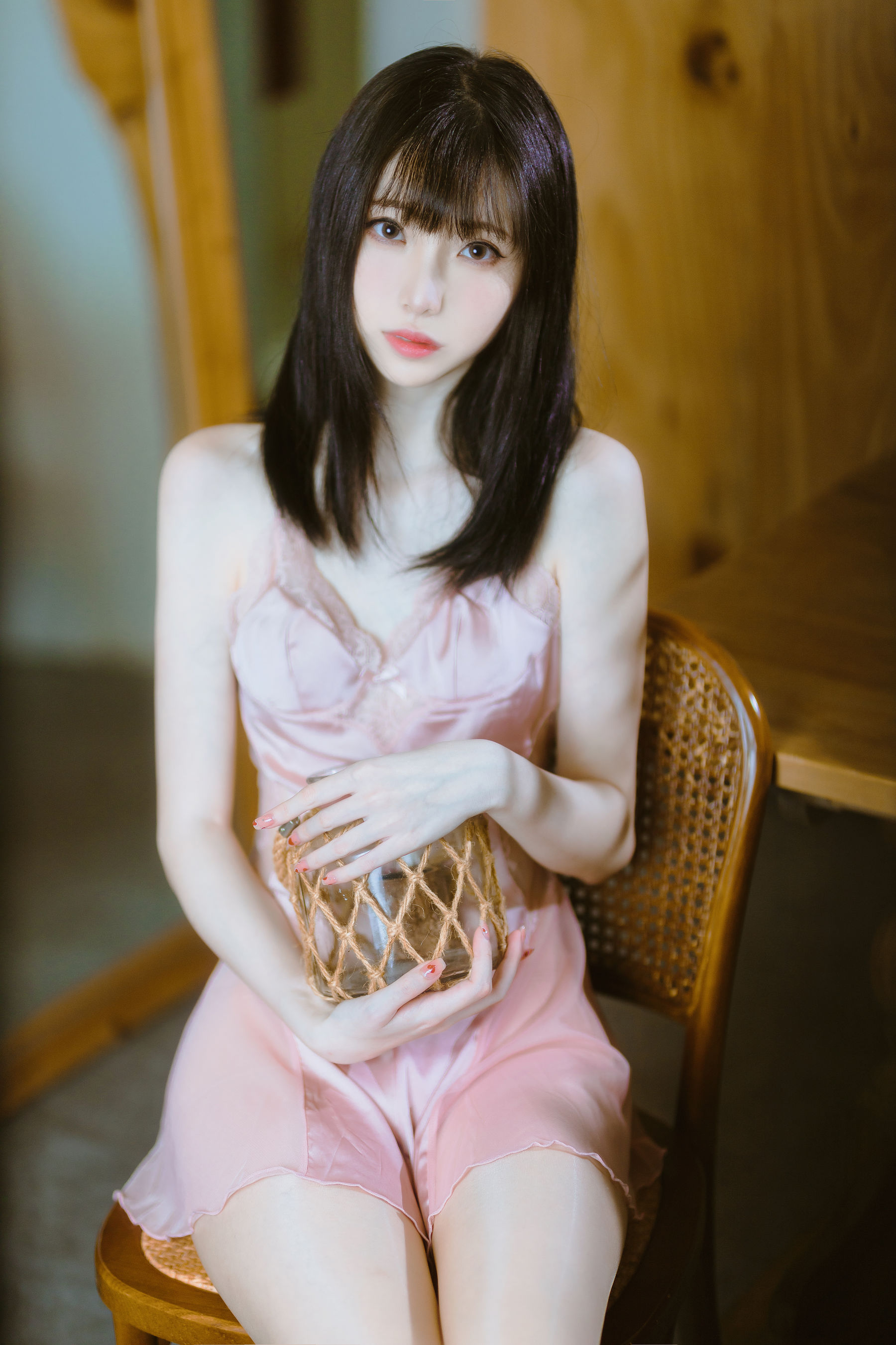 [福利COS] 许岚(叁月life) - 半透粉纱（40P）