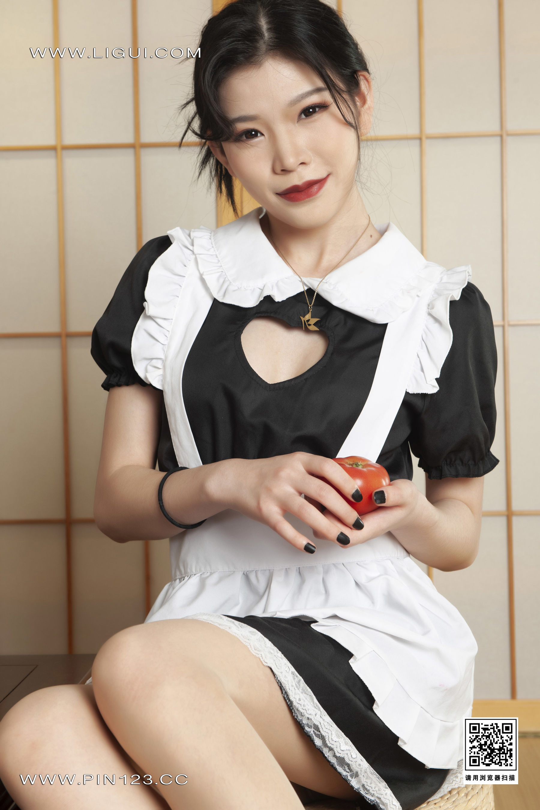 [Ligui丽柜] 2023.04.24 肉丝汉堡 橙子（66P）