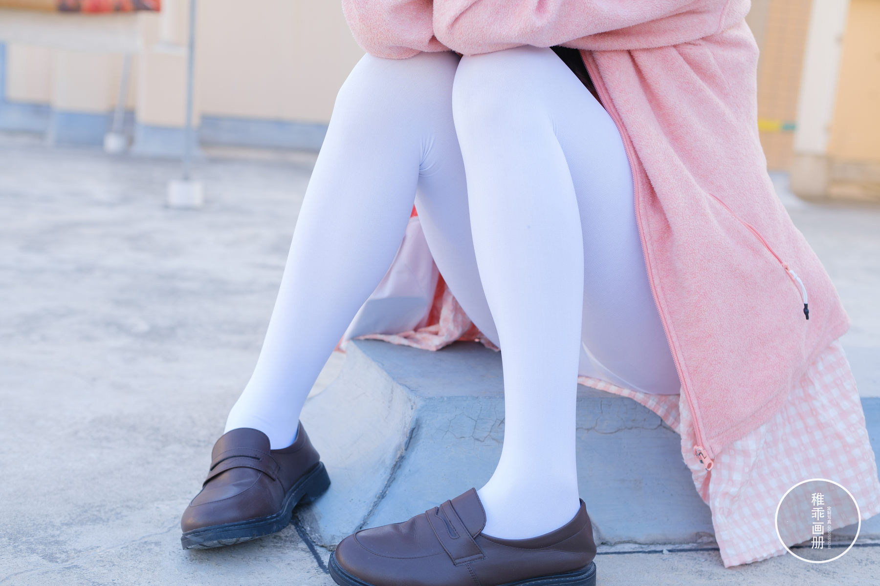 柴系小乖(稚乖画册) - 夜夜 天台粉裙（82P）-爱变色