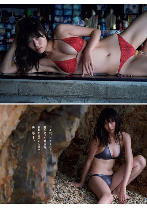 北向珠夕 8頭身グラマラス美女の泳装写真　50P④